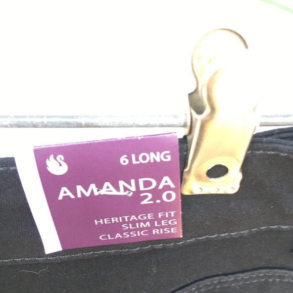 TALL SIZE 6 LONG black jeans Gloria Vanderbilt - Picture 1 of 5